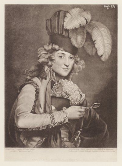 Jordan, fru Dorothy (litho) av English School