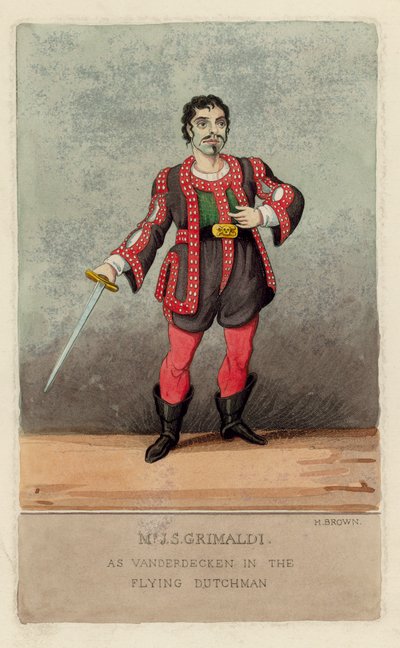 Joseph Grimaldi som Vanderdecken i The Flying Dutchman av English School