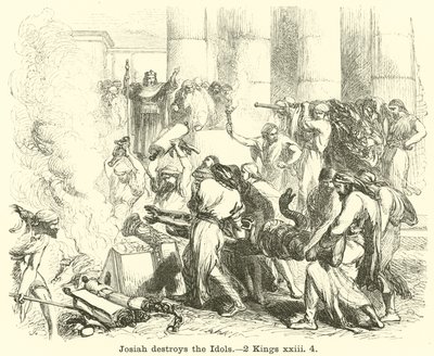 Josiah ødelegger avgudene, 2 Konger, xxiii, 4 av English School