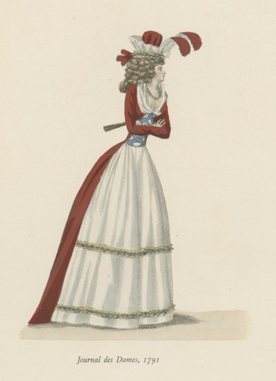 Dameblad, 1791 av English School
