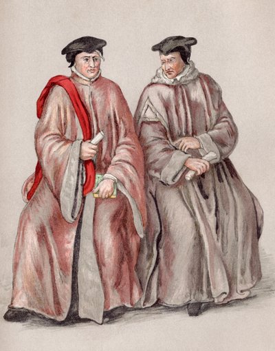 Dommere i kappene sine under Elizabeth I