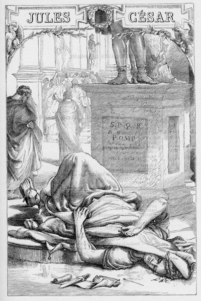 Jules Cesar - The Tragedy of Julius Caesar - Illustrasjon i "" Completes de William Shakespeare""" 1866 - Illustrasjonene og den generelle formen til denne utgaven er lånt fra Cassells illustrerte Shakespeare, utgitt i London av English School