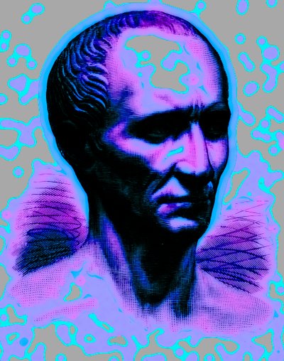 Julius Caesar, illustrasjon fra Cassells Illustrated Universal History av Edward Ollier, utgitt 1890 (digitalt forbedret bilde) av English School