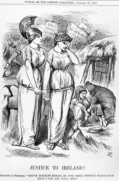 Justice to Ireland!, gravert av Joseph Swain, fra Punch, 17. januar 1880 av English School