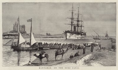 Kantarah, på Suez-kanalen (gravering) av English School