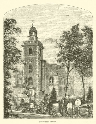 Kensington kirke (gravering) av English School
