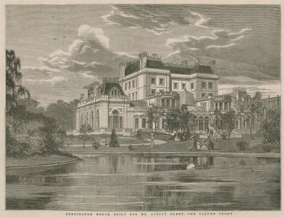 Kensington House, bygget for Mr Albert Grant, hagefronten av English School