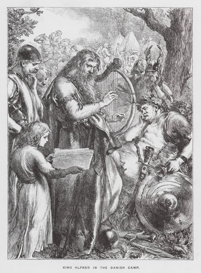 Kong Alfred i den danske leiren (gravering) av English School