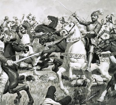 Kong Arthur ledet britene til overveldende seier mot sakserne av English School