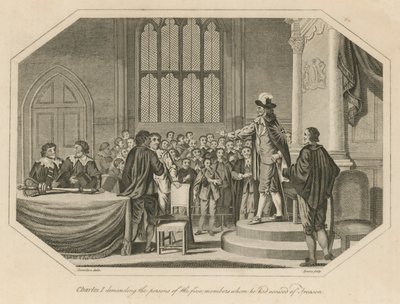 Kong Charles I krevde personene til de fem medlemmene som han hadde anklaget for forræderi av English School