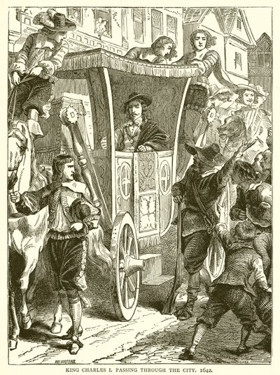 Kong Charles I passerte gjennom byen, 1642 av English School