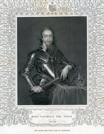 Kong Charles den første, gravert av H. Robinson etter Van Dyck, 1800-tallet av English School