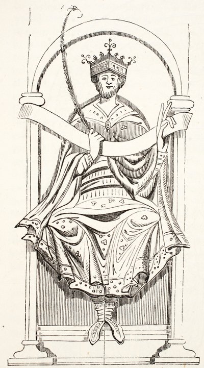 King Edgar (fra Cotton MS) av English School