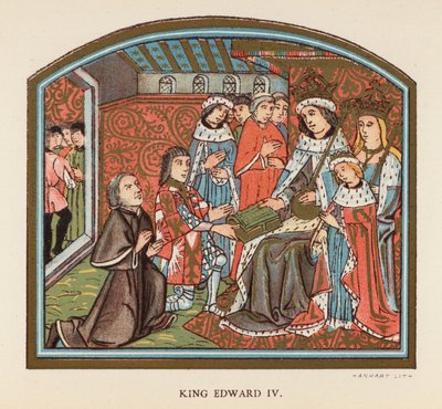 Kong Edward IV (fargelitografi) av English School