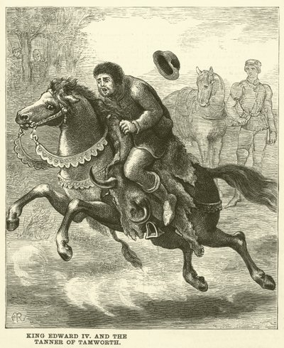 Kong Edward IV og garveren av Tamworth (gravering) av English School