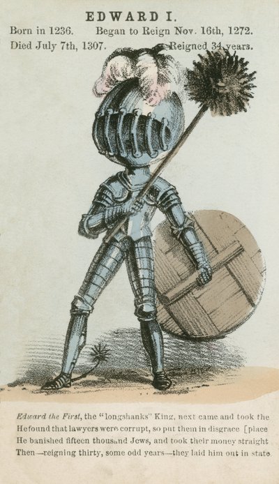 Kong Edward I (akvatint) av English School