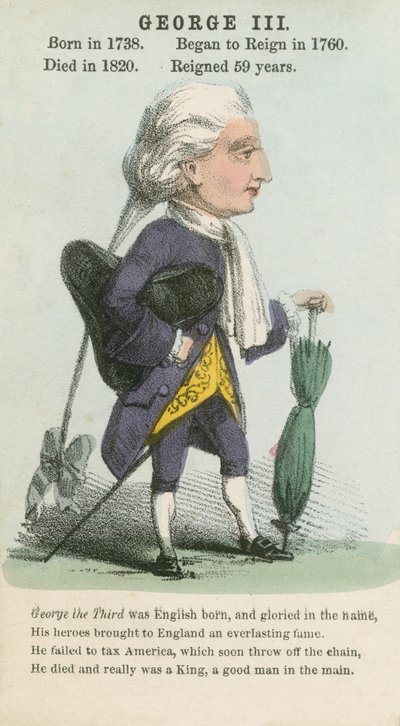 Kong George III (akvatint) av English School