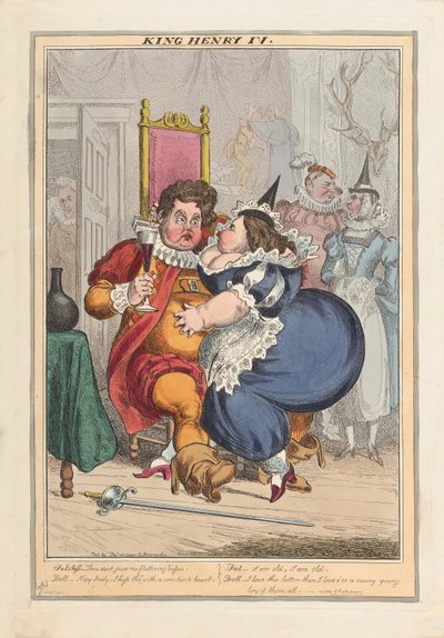 Kong Henry IV, pub.1827 (håndfarget gravering) av English School