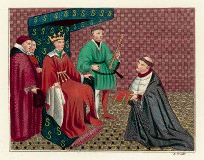 Kong Henry V (farget gravering) av English School
