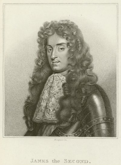 King James II (gravering) av English School