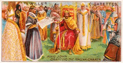 König Johann gewährt die Magna Charta von English School