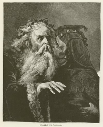 Kong Lear og dåren (gravering) av English School