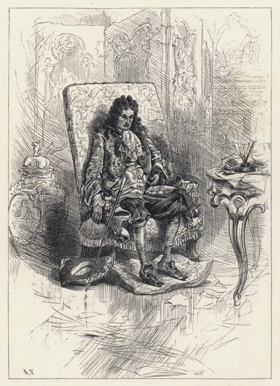Kong Louis XVI av Frankrike, ensom og knust hjerte (gravering) av English School