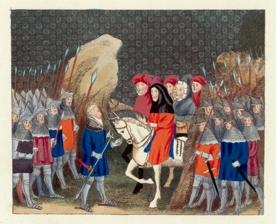 Kong Richard II forrådt (farget gravering) av English School