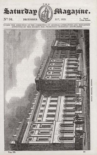 Kings College, London (gravering) av English School