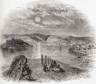 Kinsale, County Cork, Irland på 1800-tallet, fra Old England: A Pictorial Museum, publisert 1847 av English School