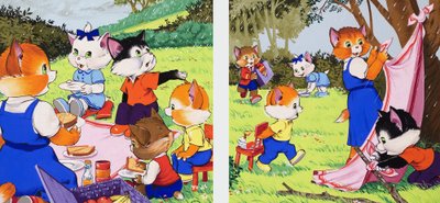 Kattunge katter av English School