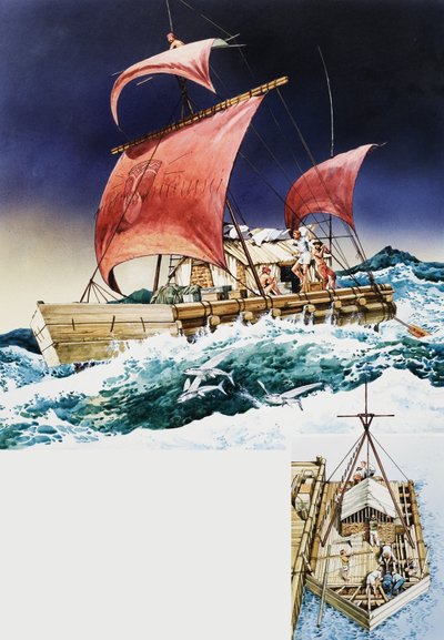 Kon-Tiki på sin episke reise av English School