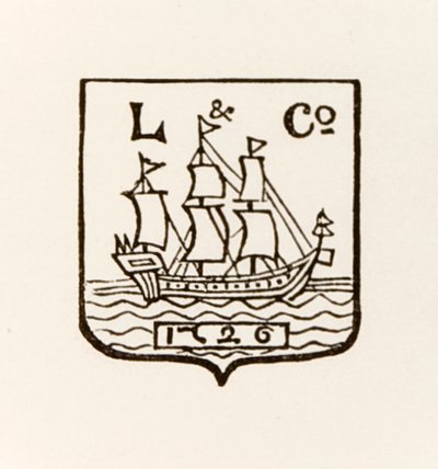 L & Co Ship 1726-logoen brukt av Longmans Green and Company av English School