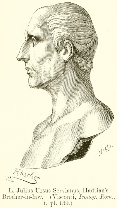 L. Julius Ursus Servianus, Hadrians svoger. (Visconti, Iconog. Rom., i. pl. 139) av English School