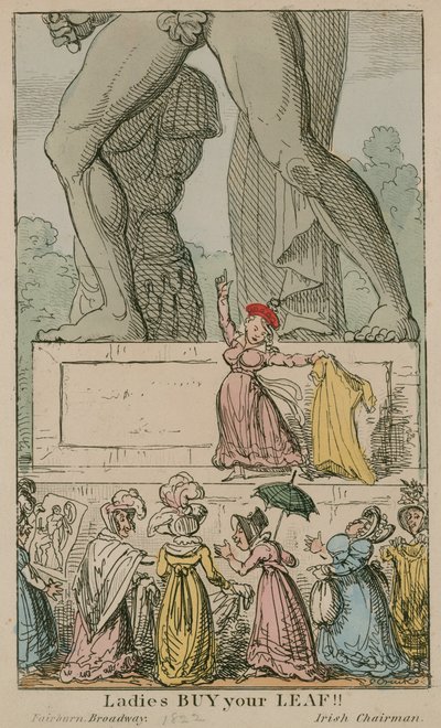 Damer Kjøp ditt blad!; Statue av Achilles i Hyde Park av English School