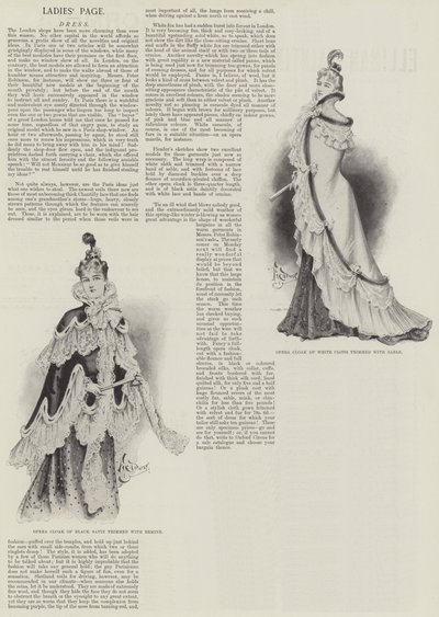 Dameside, kjole (litho) av English School