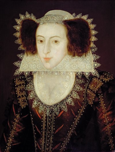 Lady Francis Fairfax, ca. 1610 (olje på eikepanel) av English School