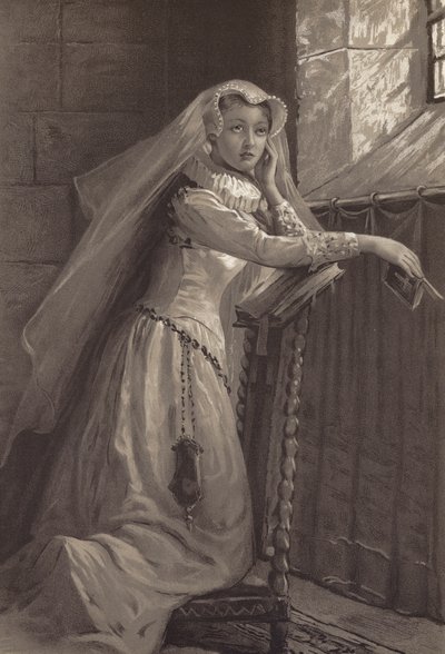 Lady Jane Gray (litho) av English School