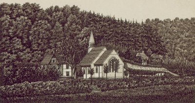 Langrish Church (litho) av English School