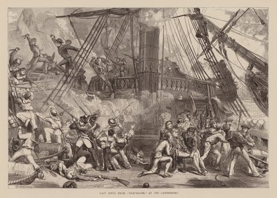 Siste scene fra «Trafalgar» på Canterbury (gravering) av English School