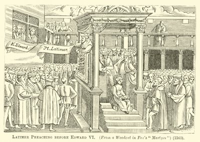 Latimer forkynner før Edward VI av English School