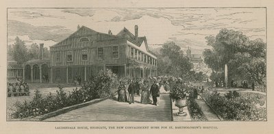 Lauderdale House, Highgate, London, det nye rekonvalesenshjemmet for St Bartholomews Hospital av English School