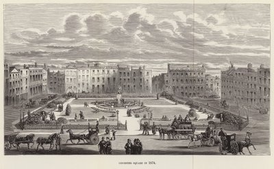 Leicester Square i 1874 av English School