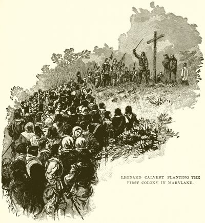 Leonard Calvert planter den første kolonien i Maryland av English School