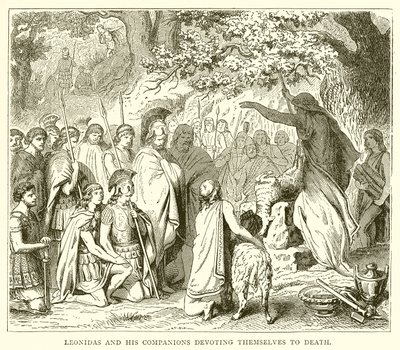 Leonidas og hans følgesvenner vier seg til døden av English School