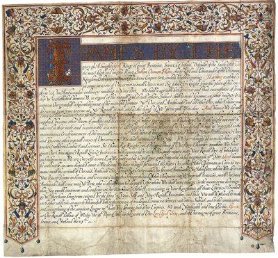 Brev til Sultan Osman Han fra King James VI & I av English School