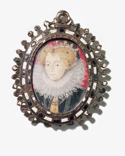 Lettice Knollys, Lady Leicester (akvarell på vellum) av English School