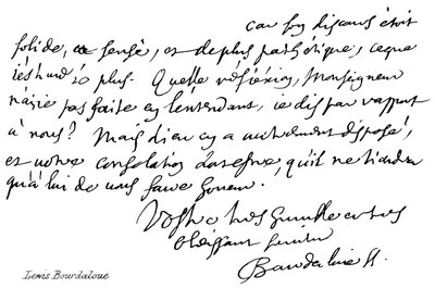 Lewis Bourdaloue von English School