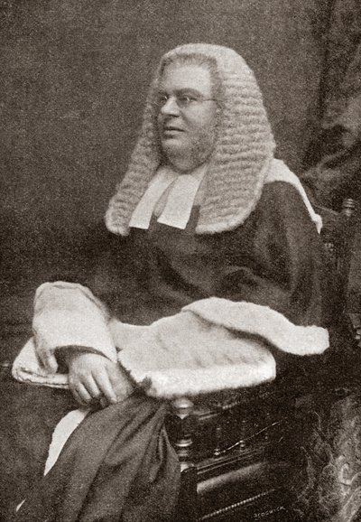 Lewis William Cave 1832 -1897. britisk dommer. Fra The Strand Magazine, utgitt 1896 av English School