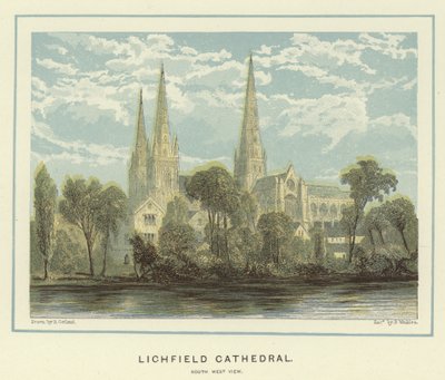 Lichfield Cathedral, sørvest utsikt av English School